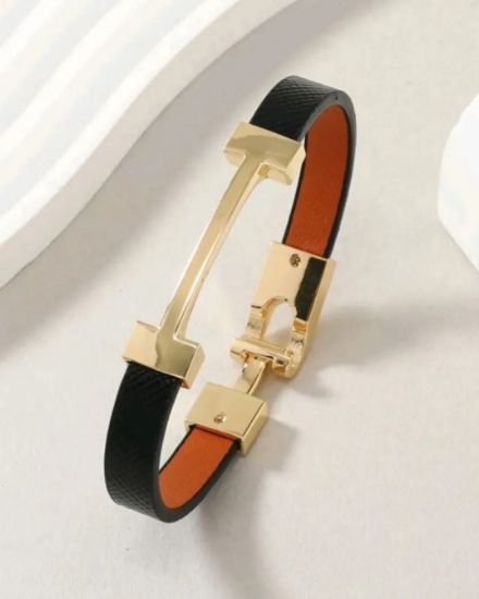 Picture of Leather Bangle (Black)