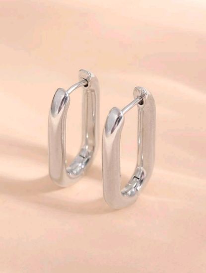 Picture of Minimalist Hoop Earrings (Silver)