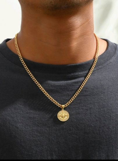 Picture of Punk compass pendant necklace 