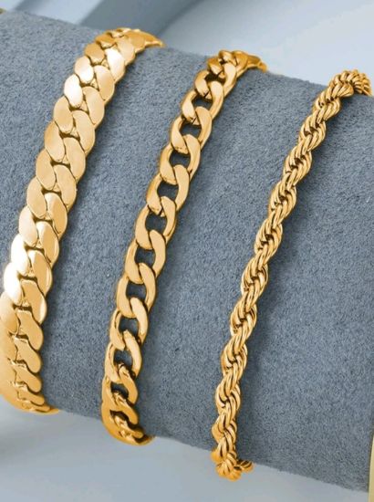 Picture of 3pcs/set Stainless Steel Minimalist Bracelet 