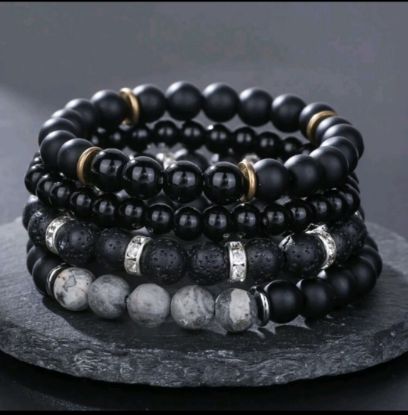 Picture of 4pcs Beaded Stack Bracelets